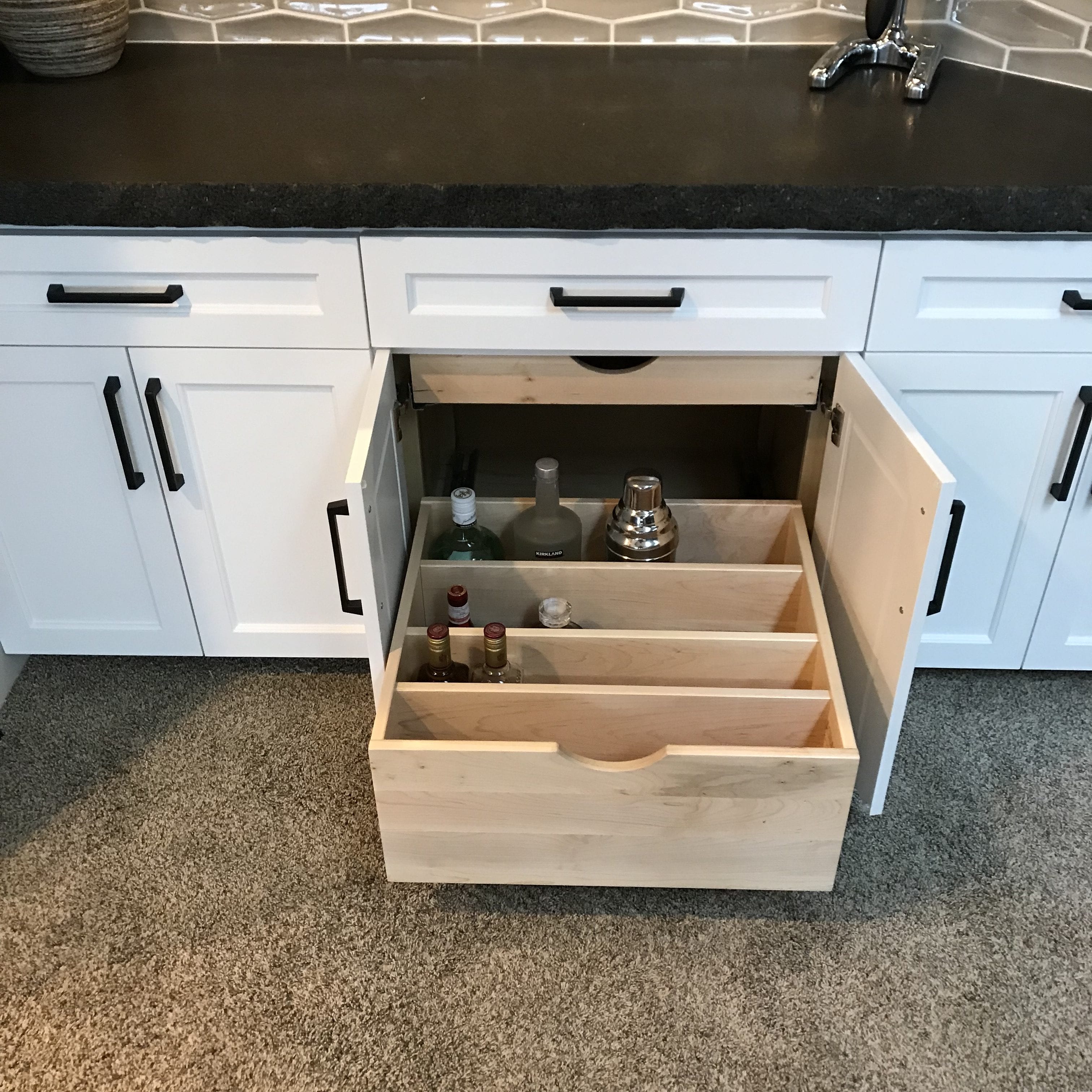 Efficient Awesome Dry Bar Storage Ideas Kashas Design Build