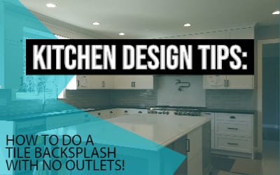 How to do a tile backsplash with no outlets!